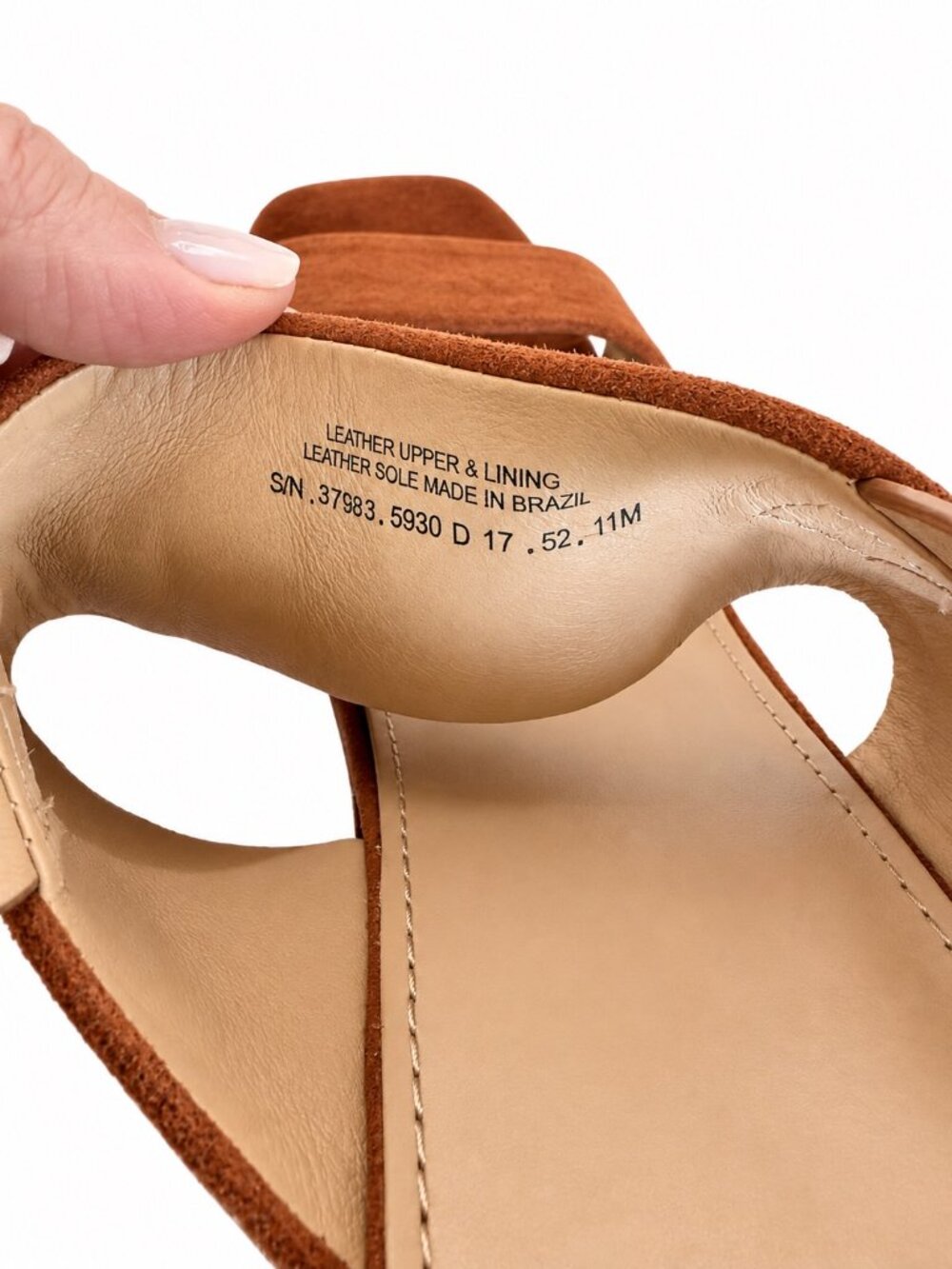 Tory Burch Cognac Suede Wedges Size 11 - Picture 9 of 9
